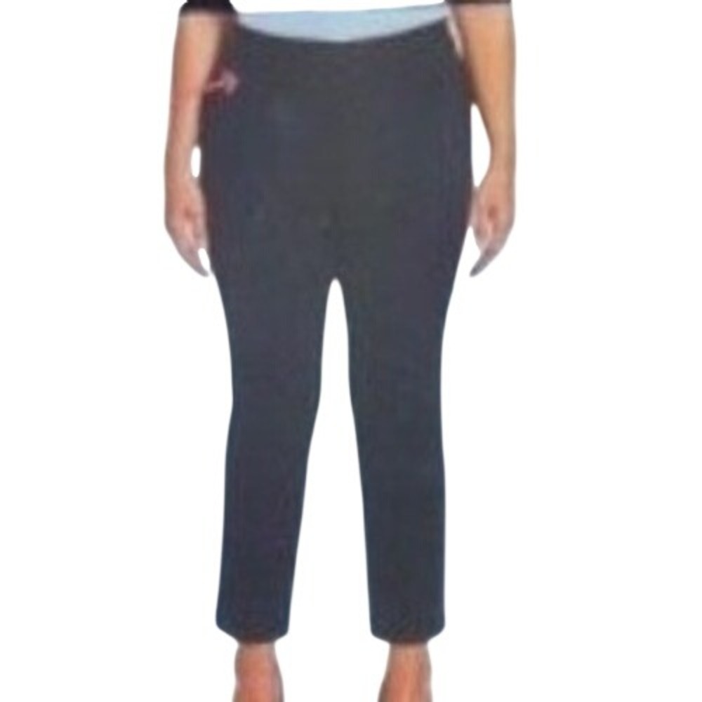 NEW Rafaella‎ Womens 20W Stretch Pant Black Flat Front Career Trouser LRBFE110